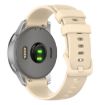 18mm Beige Silicone Watch Band for Garmin Venu 2S/Move 3S/Active S - 1