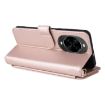 Huawei nova 14 5G Leather Phone Case with 6 Card Slots & Wrist Strap Pink - 7