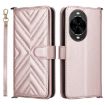 Huawei nova 14 Ultra 5G Leather Phone Case with 6 Card Slots & Strap Pink - 1