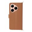 Huawei Pura 80 5G Leather Phone Case with 6-Card Slots & Wrist Strap - 3