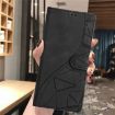 Redmi A5 4G 173.3mm Black Triangles Embossed Leather Phone Case - 7