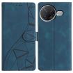 Redmi K80/K80 Pro Blue Triangles Embossed Leather Phone Case - 1