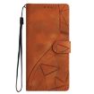 Redmi K80/K80 Pro Brown Triangles Embossed Leather Phone Case - 2
