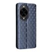 Huawei nova 14 Pro 5G Blue Flip Leather Phone Case - Cubic Grid Texture - 3