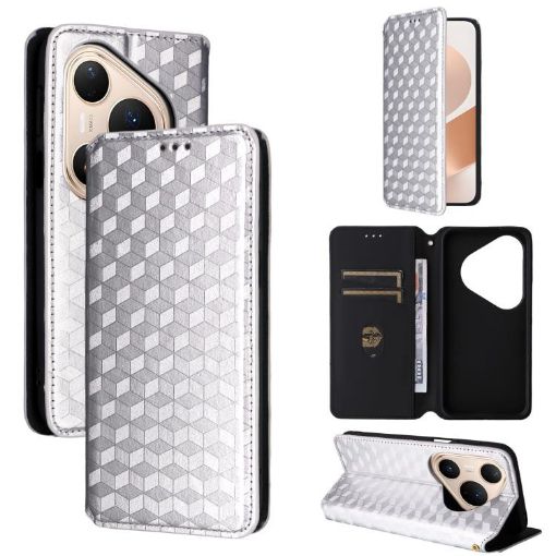 Huawei Pura 80 Pro 5G/80 Pro+ 5G Silver Flip Leather Phone Case - 1
