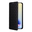 Huawei Pura 80 5G Flip Leather Phone Case Black - Cubic Grid Texture - 2
