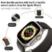 Apple Watch Band 42/41/40/38mm Nylon Braided Yellow Grey Metal Buckle - 3