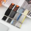 Apple Watch Band 42/41/40/38mm xDfind Metal Buckle Nylon Loop Blue Grey - 5