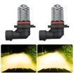 9006 Pair 8.5W Car Fog Light Bulb 12-60V Gold Lens - 1