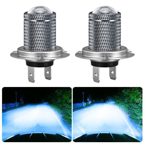 H7 8.5W 12-60V Car Fog Light Bulb Pair - Ice Blue Lens - 1