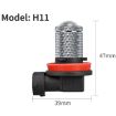 H11 8.5W 12-60V Car Fog Light Bulb Pair - Ice Blue Lens - 2