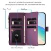 OnePlus Ace 5 Racing Case: Magnetic Closure, 9 Card Slots, Purple Leather - 3