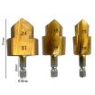 Hex Shank PPR Step Drill Bits Set 3pcs - 20/25/32 Leak Repair Tools - 3