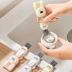 3 In 1 Cup Brush Rabbit Crevice Bottle Mug Cleaning Brush Beige - 6