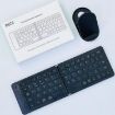 Portable Mini Wireless Bluetooth Keyboard - Folding, White, B023 - 9