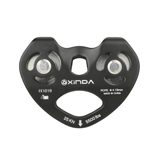 XINDA XD-Q9676 Outdoor Double Axle Pulley, Black - Slip Rope Transport - 1