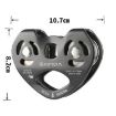 XINDA XD-Q9676 Outdoor Double Axle Pulley, Black - Slip Rope Transport - 3