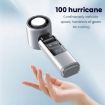 High Speed 100-Gear Mini USB Rechargeable Foldable Handheld Fan (Black) - 5
