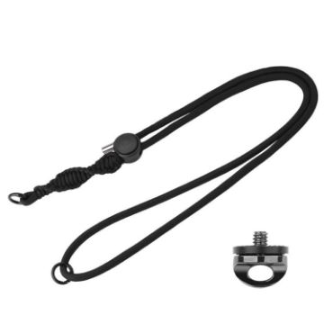 BRDRC Sport Camera Lanyard 1/4" Screw Anti-Lost Crossbody (Black/Gray) - 1