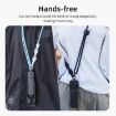 BRDRC Sport Camera Lanyard 1/4" Screw Anti-Lost Crossbody (Yellow/White) - 9