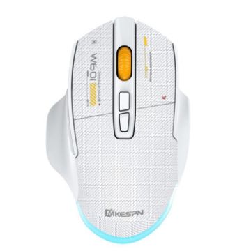 MKESPN W601 Silent Wireless Gaming Mouse, 12800DPI, Tri-mode, White - 1