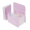 A6 Expanding File Organizer with 7 Pockets, Purple Cover, Natural Inner - 1