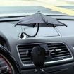 Mini Sun Protection Umbrella Parasol, Magnetic Phone Holder, 9.4" Blue - 5