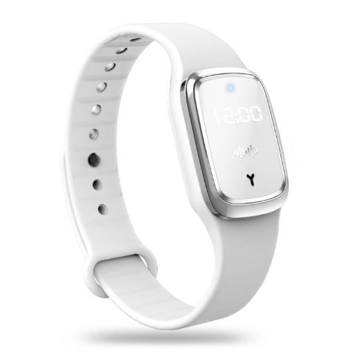 Ultrasonic Mosquito Repellent Watch Bracelet - White | Outdoor Protection - 1