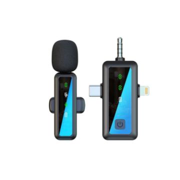 H65 3 In 1 Lavalier Wireless Microphone - Noise Canceling Sports Mic - 1