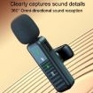 H63 Wireless Lavalier Microphone Dual Mic 8 Pin Noise Canceling Device - 3