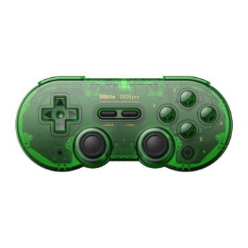 8BitDo SN30 Pro Retro Special Edition Green Translucent Wireless Gamepad - 1