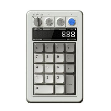 8BitDo Retro18 Tri-mode Mechanical Numeric Keyboard Counter Light Gray - 1