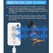 USB Rechargeable Ultrasonic Animal Bird Repeller for Doors Windows (White) - 4