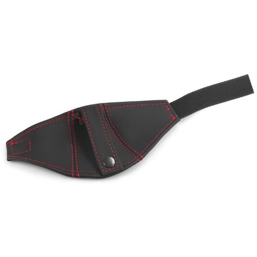 Racing Car Seat Safety Belt Buckle Limiter Guard - Leather Red Line - 1