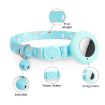 Airtag Tracker Cat Collar Case with Bell - Blue Gradient GPS Protector - 4
