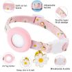 AirTag Tracker Silicone Cover Daisy Pet Collar with Bell (Purple) - 4