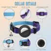 AirTag Tracker Silicone Case Pet Cat Collar with Bell - Gradient Blue - 3