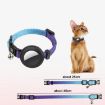 AirTag Tracker Silicone Case Pet Collar with Bell - Gradient Beige Red - 2