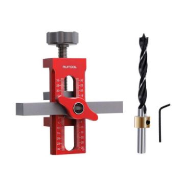 RUITOOL Cabinet Door Installation Jig with 10mm Drill & Brass Ring - 1
