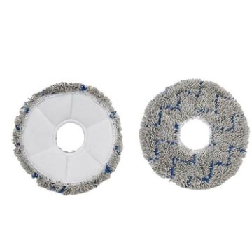 Mop Pads for Ecovacs DEEBOT X1/T10 TURBO - 2 Pack (Blue Gray) - 1
