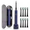 Sarmocare S100 Sonic Electric Toothbrush, 8 Heads, Waterproof, Navy Blue - 1