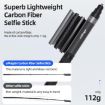 aMagisn 1.2m Carbon Fiber Invisible Selfie Stick for Action Cameras - 3