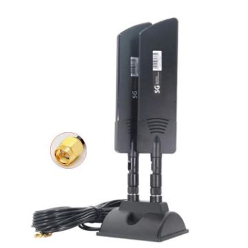 5G Router Antenna 42dBi Outdoor Long Range WiFi Booster SMA Male Black - 1
