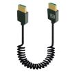 8K 60Hz HDMI 2.1 Spring Cable 0.5m Straight Head - 1