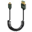 8K 60Hz HDMI 2.1 Spring Cable 0.5m Micro HDMI to HDMI Straight - 1