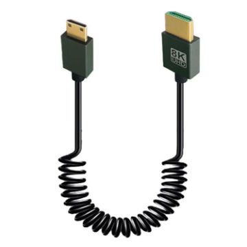 8K 60Hz HDMI 2.1 Spring Cable 0.5m Mini HDMI Straight - 1