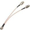 30cm F-Splitter Coaxial RF Cable - F Male to Dual Female Adapter - 2