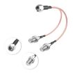 50cm F-Splitter Coaxial RF Cable - F Male to Dual Female Adapter - 4