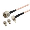 30cm F Male to Dual TS9/CRC9 Coaxial RF Cable RG316 Jumper - 1
