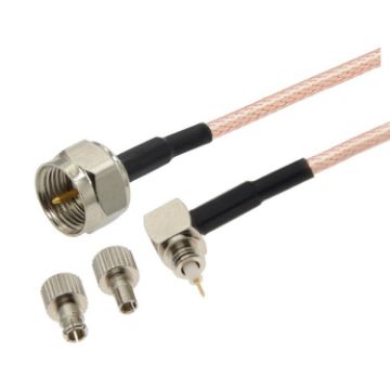 30cm F Male to Dual TS9/CRC9 Coaxial RF Cable RG316 Jumper - 1